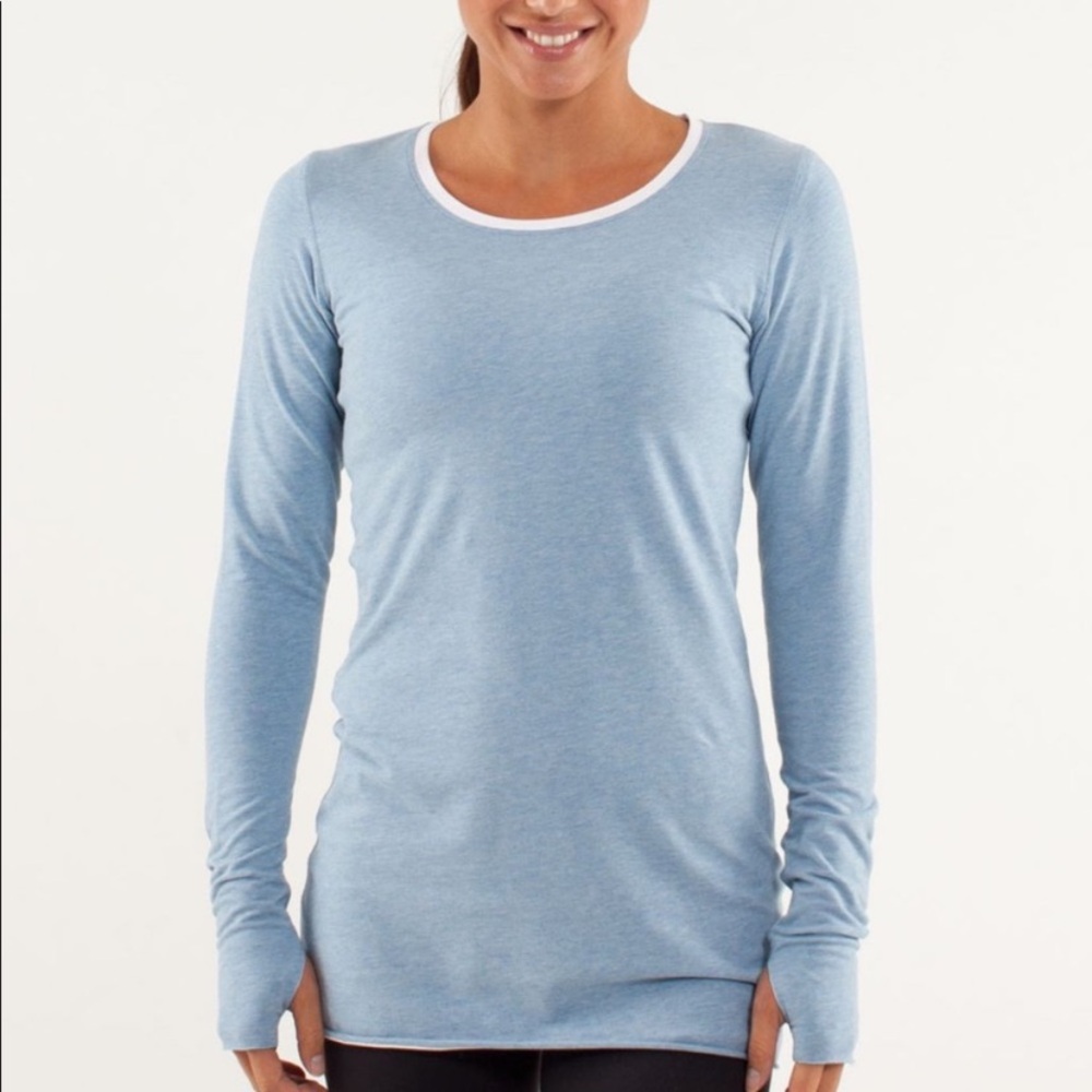 Lululemon Womens Yogi Reversible Long Sleeve Top